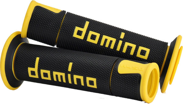 manopola Domino nero giallo moto suzuki universale